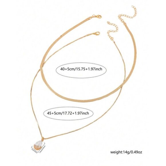 18K Gold Plated Stainless Steel Chain Necklace - Picture 4 of 4